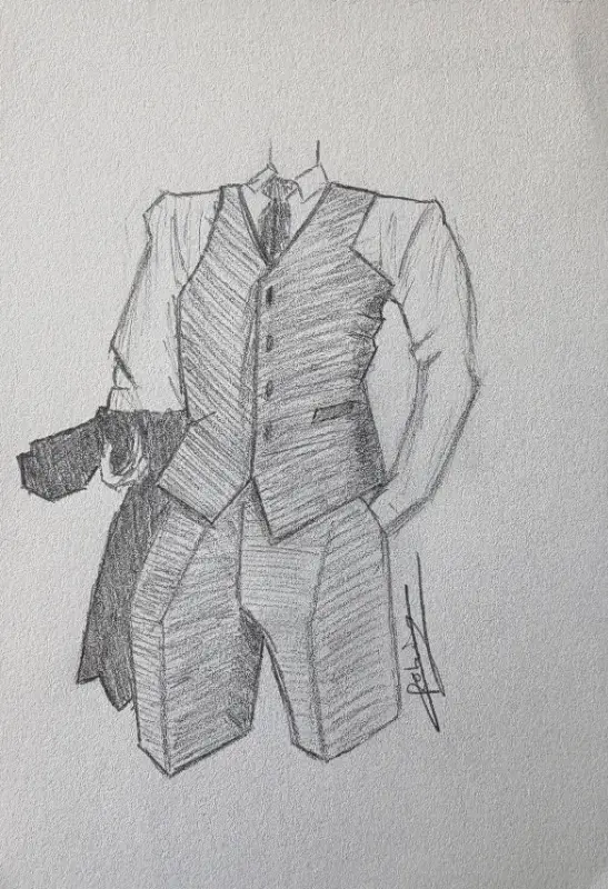 Vêtements avec cravate et manteau