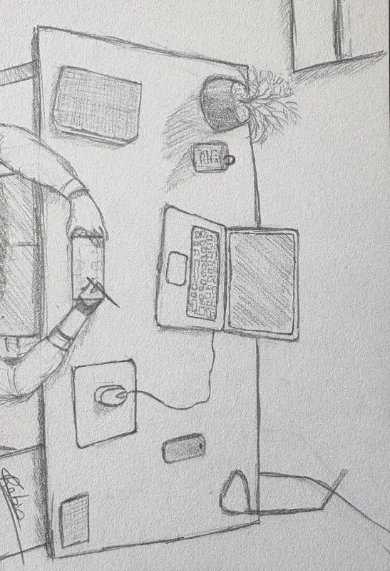 Bureau avec vision en première personne