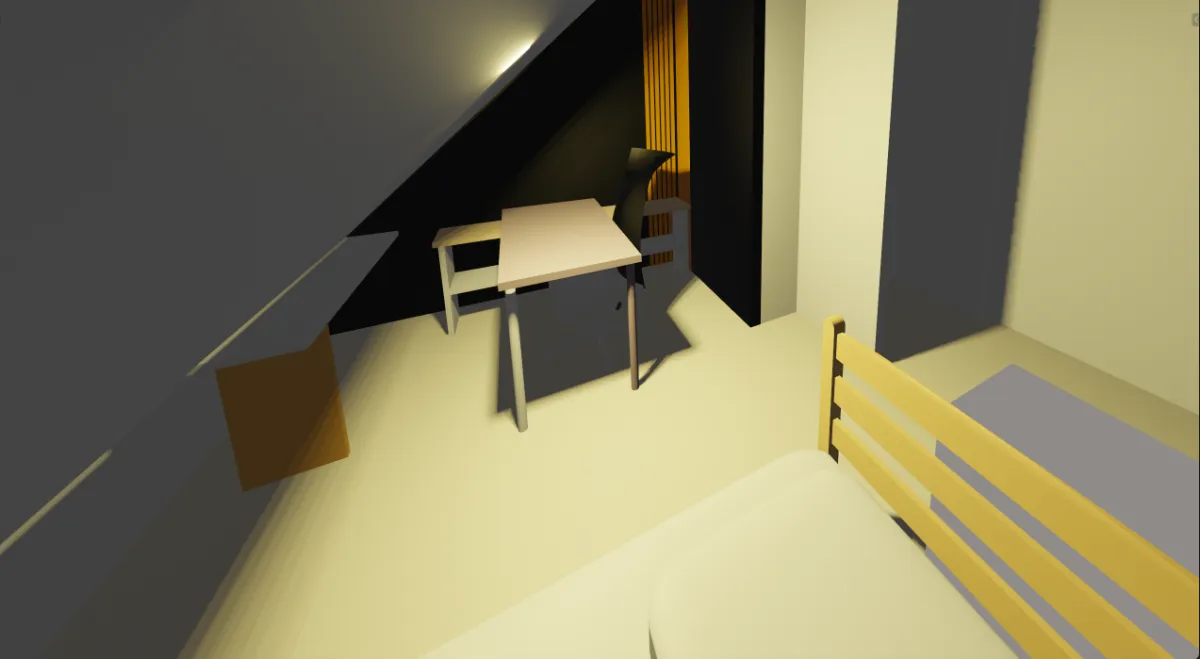 Vue 3D d'une chambre